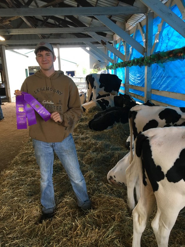 Jordan with his Purple Ribbons