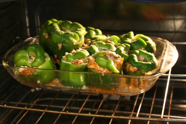 Green Peppers Baking